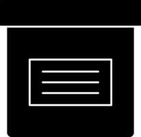 Black and White Color Delivery Box Icon In Flat Style. vector