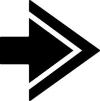 Forward or right arrow icon in Black and White color. vector