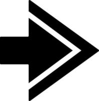 Forward or right arrow icon in Black and White color. vector