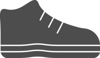 Shoes Icon In Gray And White Color. vector