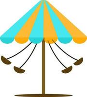 Illustration of merry-go-round or carousel. vector