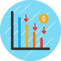 Line chart Vector Icon Design