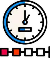 diseño de icono de vector de línea de tiempo