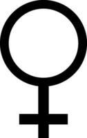 Female gender symbol in flat style. vector