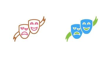 Theater Masks Vector Icon