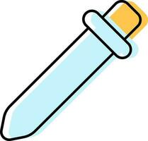 Cyan And Yellow Color Picker Icon Or Symbol. vector