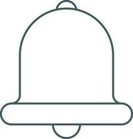 Isolated Bell Icon In Grey Line Art. vector