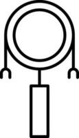 Line Art Rattle Drum Icon In Flat Style. vector