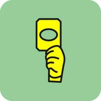Yellow card Vector Icon Design