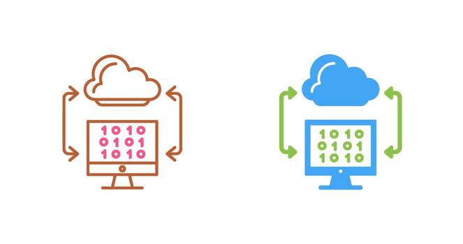 Cloud Coding Vector Icon