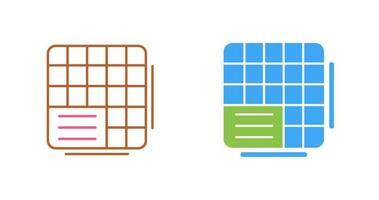 Table Data Vector Icon