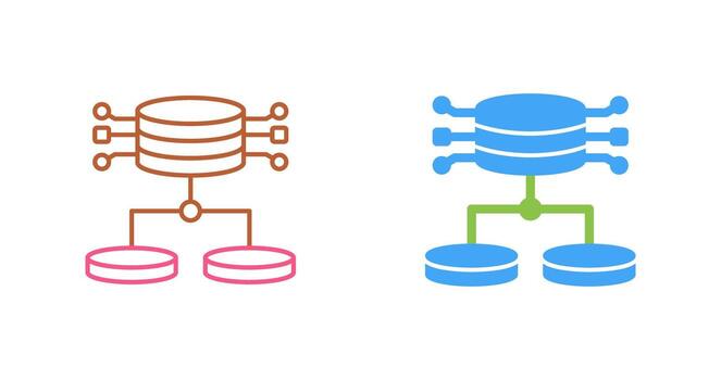 icono de vector de datos estructurados