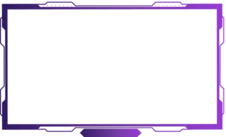 Live gaming overlay design with abstract shapes. Broadcast screen panel and offline frame background with purple and dark colors. Digital live streaming overlay png. Futuristic gaming panel design. png