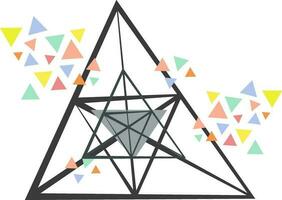 Creative abstract geometric triangle elements design. vector