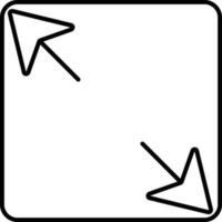 Expand Icon Or Symbol In Outline Style. vector