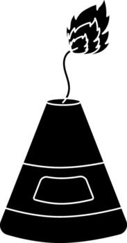 Anar Firecracker Icon In Black And White Color. vector