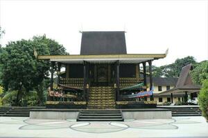 jakarta, indonesia-23 april 2023 monument taman mini indonesia indah anjungan kalimantan timur photo