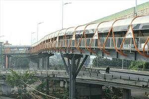 jakarta, indonesia-23 april 2023 skywalk kebayoran baru photo