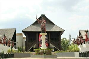 jakarta, indonesia-23 april 2023 monument taman mini indonesia indah anjungan sulawesi utara photo