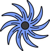 Flat Style Black Hole Icon In Black And Blue Color. vector