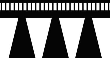 Illustration of bridge on three pillar in black color. vector