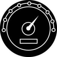 Speedometer Icon In black and white Color. vector