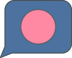 Chat Box Icon In Blue And Pink Color. vector