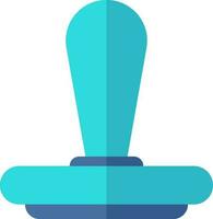 Stamper Icon Or Symbol In Cyan And Blue Color. vector