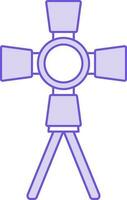 Studio Spotlight Icon In Purple And White Color. vector