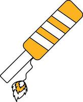 Burning Stick Icon In Yellow And White Color. vector