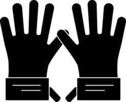 Gloves Icon In Glyph Style. vector