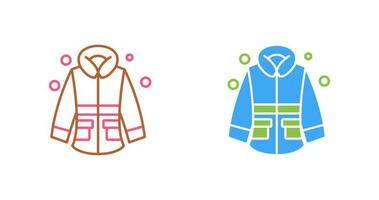 icono de vector de chaqueta de invierno