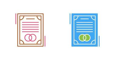 Wedding Contract Vector Icon