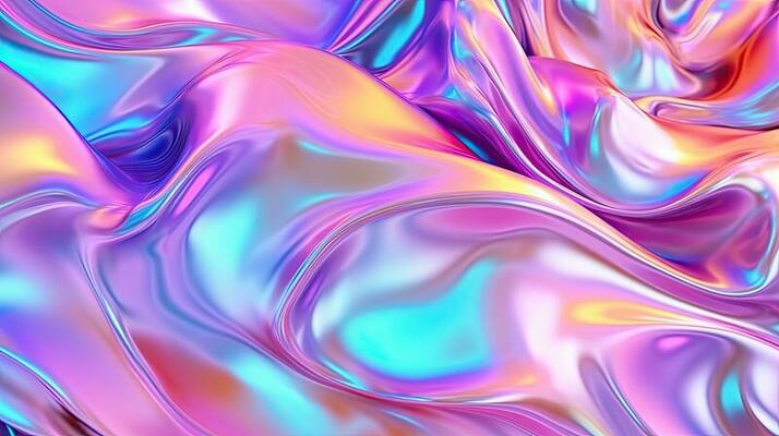 Holographic silk iridescent texture, Generative AI 22350102 Stock