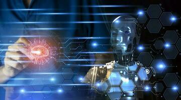 Concepts, development of artificial intelligence and self-learning of artificial intelligence. photo