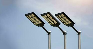 Solar lamps are becoming very popular and widely used. photo