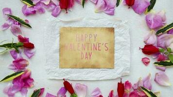 Animated congratulation - Happy Valentine's Day. Background video