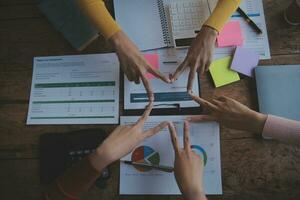 Business handshake for teamwork of business merger and acquisition,successful negotiate,hand shake,two businessman shake hand with partner to celebration partnership and business deal concept photo