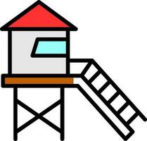 Lifeguard tower Vector Icon Design