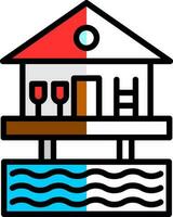 Beach hut Vector Icon Design