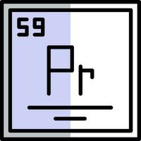 Praseodymium Vector Icon Design