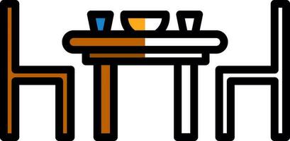 Dining table Vector Icon Design