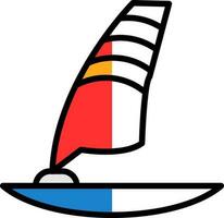 diseño de icono de vector de windsurf