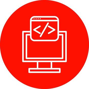 diseño de icono de vector de programación web
