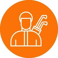 Golfer Vector Icon Design