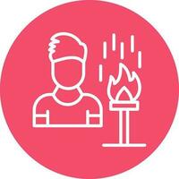 Fire eater man Vector Icon Design