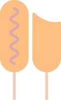 Corn dog Vector Icon Design