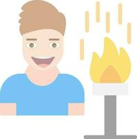 Fire eater man Vector Icon Design