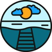 Pier Vector Icon Design