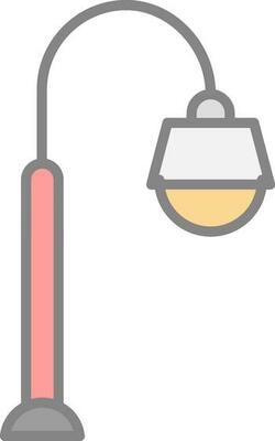 Street lamp Vector Icon Design